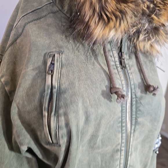 Free People Golden Quills Womens Military Parka Size XS See Measurements - Picture 3 of 15